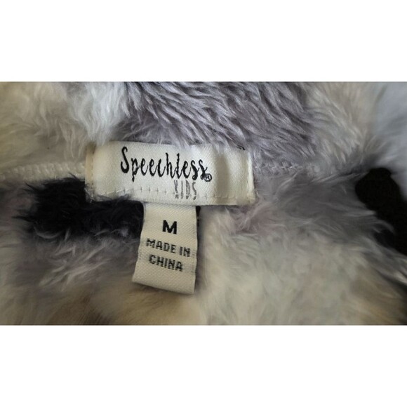 Speechless Kids Girls Black&White Faux Fur Button Jacket Cozy Sherpa Coat Sz 14 - Picture 4 of 11